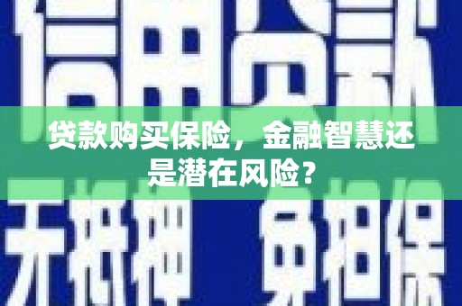 苍溪贷款购买保险，金融智慧还是潜在风险？