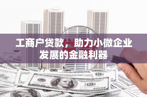 望城工商户贷款，助力小微企业发展的金融利器