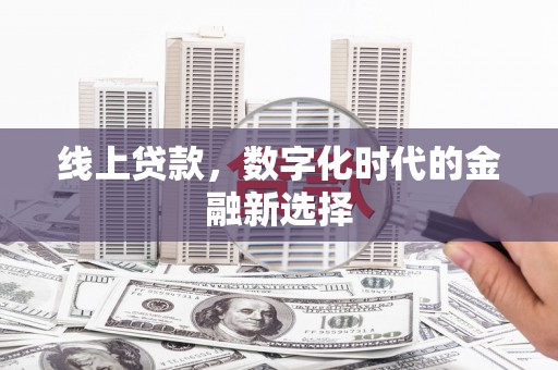 左镇线上贷款，数字化时代的金融新选择