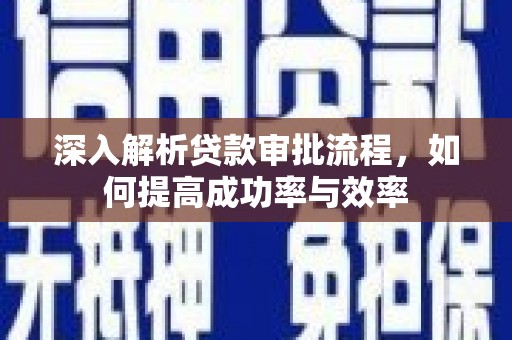 临渭深入解析贷款审批流程，如何提高成功率与效率