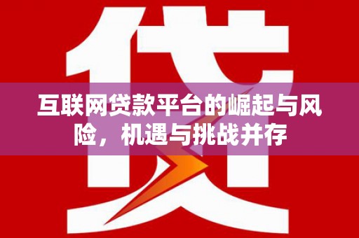 林甸互联网贷款平台的崛起与风险，机遇与挑战并存