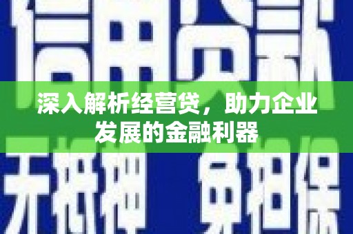 士林深入解析经营贷，助力企业发展的金融利器