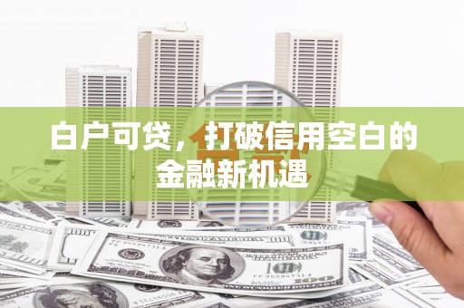 六横白户可贷，打破信用空白的金融新机遇