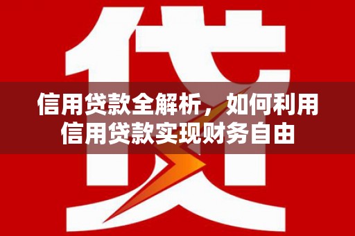 前镇信用贷款全解析，如何利用信用贷款实现财务自由