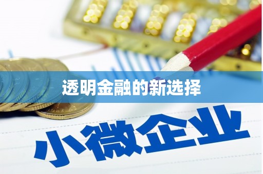 富民透明金融的新选择